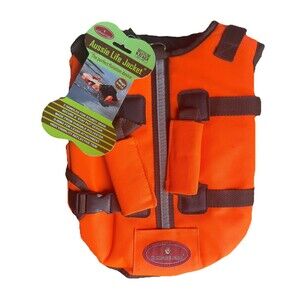 Outback Jack Life Jacket Dog Safety Vest Flotation Device Orange Medium 20-40 lb